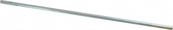 Made in USA - 12" Long x 3/16" High x 3/16" Wide, Zinc-Plated Undersized Key Stock - C1018 Steel - Strong Tooling