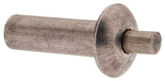 Made in USA - Universal Head Aluminum Alloy Drive Blind Rivet - Stainless Steel Mandrel, 0.297" to 5/16" Grip, 1/4" Head Diam, 0.128" to 0.14" Hole Diam, 0.406" Length Under Head, 1/8" Body Diam - Strong Tooling