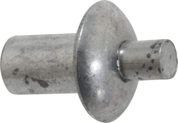 Made in USA - Universal Head Aluminum Alloy Drive Blind Rivet - Aluminum Alloy Mandrel, 0.203" to 1/4" Grip, 1/2" Head Diam, 0.266" to 0.281" Hole Diam, 0.416" Length Under Head, 1/4" Body Diam - Strong Tooling