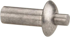 Made in USA - Universal Head Aluminum Alloy Drive Blind Rivet - Aluminum Alloy Mandrel, 0.453" to 1/2" Grip, 1/2" Head Diam, 0.266" to 0.281" Hole Diam, 0.656" Length Under Head, 1/4" Body Diam - Strong Tooling