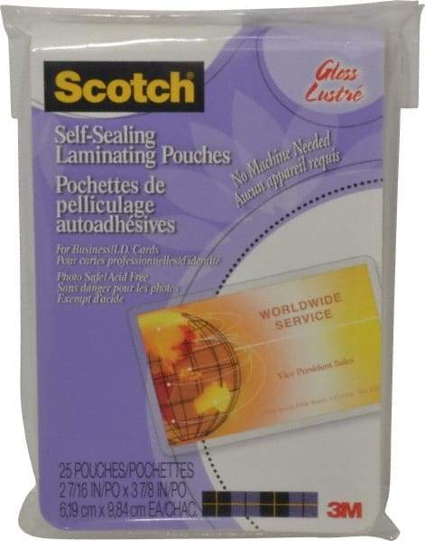 3M - Business Card and ID Protector Plastic Pouch - 3-7/8 Inch Wide x 2-7/16 Inch High - Strong Tooling