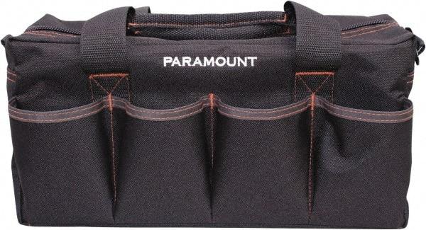 Paramount - 16 Pocket Black & Brown Polyester Tool Bag - 14" Wide x 5-1/2" Deep x 6" High - Strong Tooling