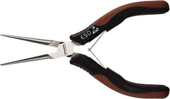 Paramount - 6" OAL, 2-5/16" Jaw Length x 15/32" Jaw Width, Long Nose Needle Nose Pliers - Smooth Jaw, Standard Head, ESD Cushion Handles, with Spring - Strong Tooling