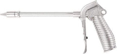 Value Collection - 230 Max psi Quiet Safety Nozzle Pistol Grip Blow Gun - 1/4 NPT Inlet, 24" Tube Length, Chrome Plated Aluminum - Strong Tooling