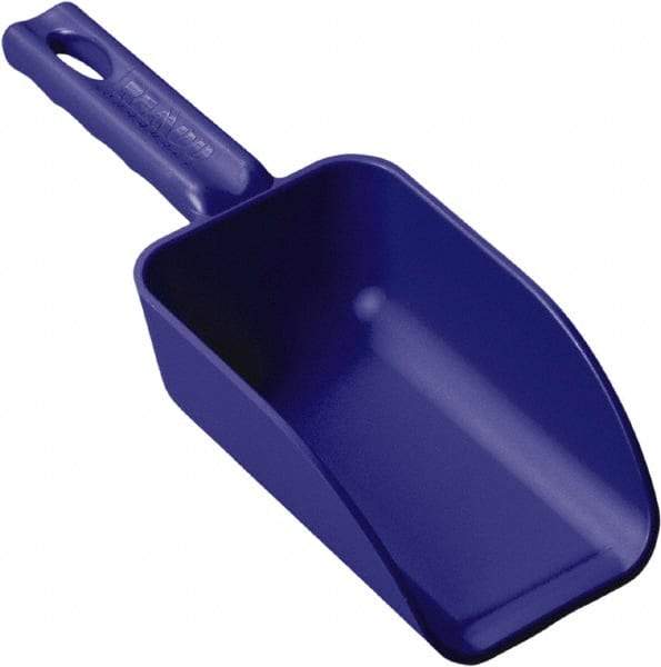 Remco - 16 oz Blue Polypropylene Flat Bottom Scoop - 3.2" Wide x 2" Deep Bowl, 10.4" OAL - Strong Tooling