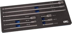 OTC - 1/4, 3/8 & 1/2" Drive Socket Extension Set - 9 Pieces, Includes 2, 6, 12" Lengths - Strong Tooling