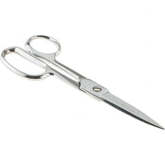 Heritage Cutlery - 3" LOC, 9-1/8" OAL Chrome Plated Heavy Duty Scissors/Shears - Left Hand, Metal Straight Handle - Strong Tooling