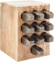 C.H. Hanson - 10 Piece, 1/4" Character Steel Stamp Set - Double Digit Figures, Double Digits - Strong Tooling