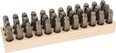 C.H. Hanson - 36 Piece, 1/2" Character Steel Stamp Set - Letters & Figures, Standard - Strong Tooling