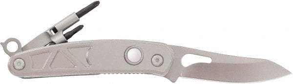 Coast Cutlery - 3" Blade, 7.2" OAL, Partially Serrated Multi-Blade Knife - 4.2" Closed Length, Stainless Steel - Strong Tooling