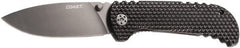 Coast Cutlery - 3-1/2" Blade, 8" OAL, Drop Point Folding Knife - 4-1/2" Closed Length, G-10 - Strong Tooling