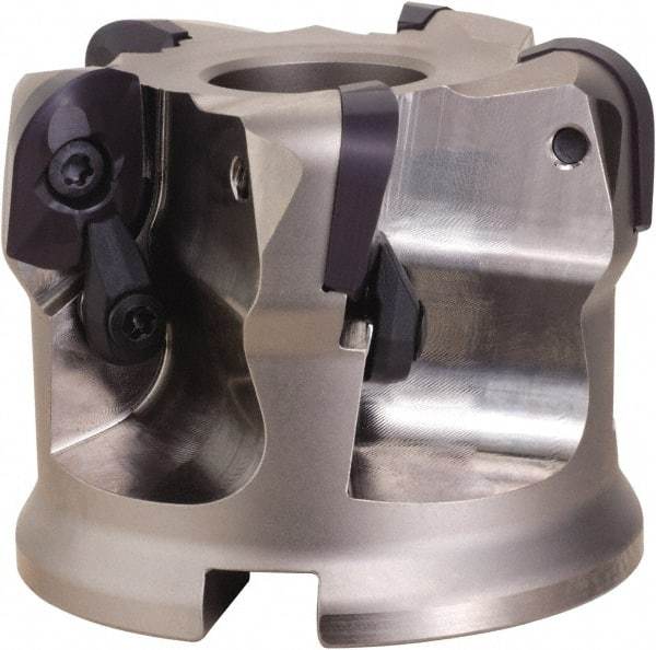 OSG - 4 Inserts, 3.15" Cutter Diam, 0.118" Max Depth of Cut, Indexable High-Feed Face Mill - 1.063" Arbor Hole Diam, 2.48" High, DFR20R080M27.0-04 Toolholder, ADMT20.. Inserts, Series PHOENIX-PDR - Strong Tooling