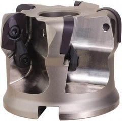 OSG - 6 Inserts, 4.921" Cutter Diam, 0.118" Max Depth of Cut, Indexable High-Feed Face Mill - 1-1/4" Arbor Hole Diam, 2.48" High, DFR20R125M31.7-06 Toolholder, ADMT20.. Inserts, Series PHOENIX-PDR - Strong Tooling