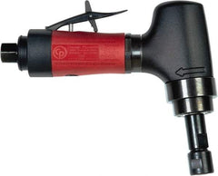 Chicago Pneumatic - 1/4" Collet, Angle Handle, Air Angle Die Grinder - 20,000 RPM, Rear Exhaust, 8.25 CFM, 0.7 hp, 90 psi, 1/4 BSP Inlet - Strong Tooling