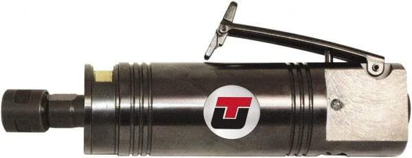 Universal Tool - 1/4" Collet, Straight Handle, Straight Air Die Grinder - 25,000 RPM, Side Exhaust, 5.5 CFM, 1 hp, 90 psi - Strong Tooling