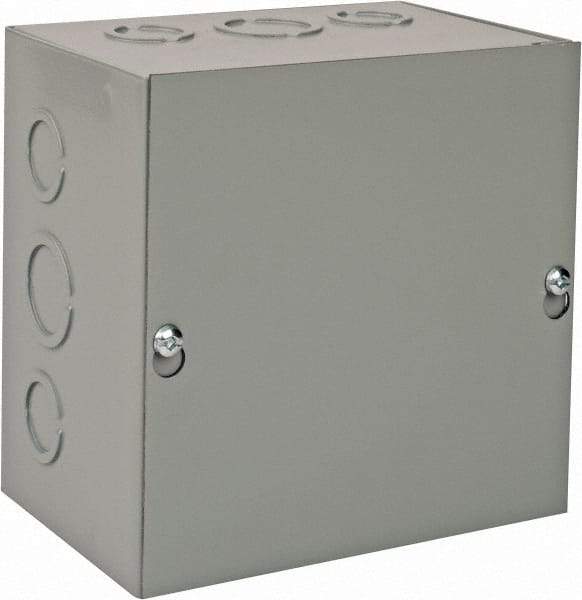 nVent Hoffman - Steel Junction Box Enclosure Screw Flat Cover - NEMA 1, 6" Wide x 6" High x 4" Deep - Strong Tooling