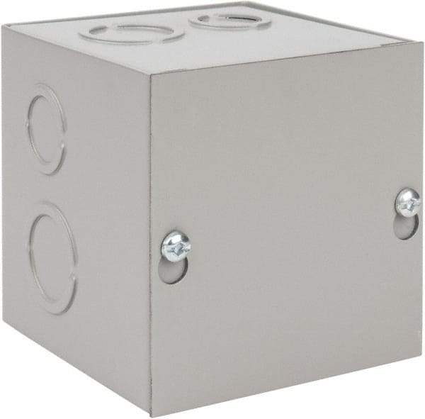 nVent Hoffman - Steel Junction Box Enclosure Screw Flat Cover - NEMA 1, 4" Wide x 4" High x 4" Deep - Strong Tooling