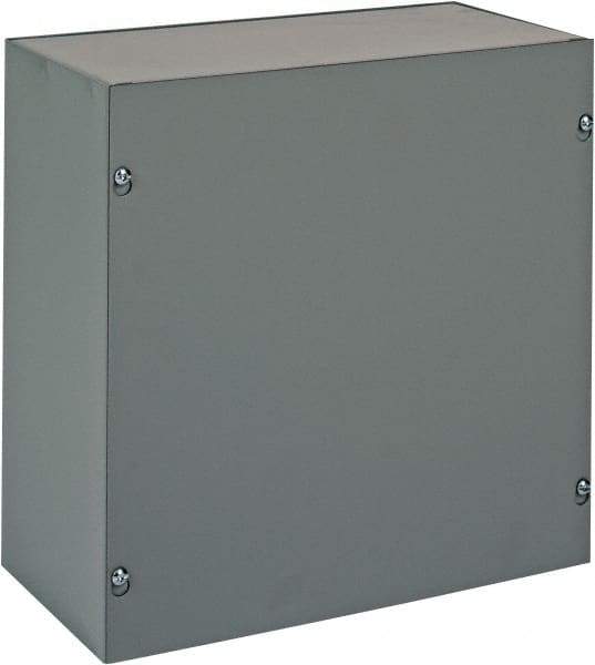 nVent Hoffman - Steel Junction Box Enclosure Screw Flat Cover - NEMA 1, 12" Wide x 12" High x 6" Deep - Strong Tooling