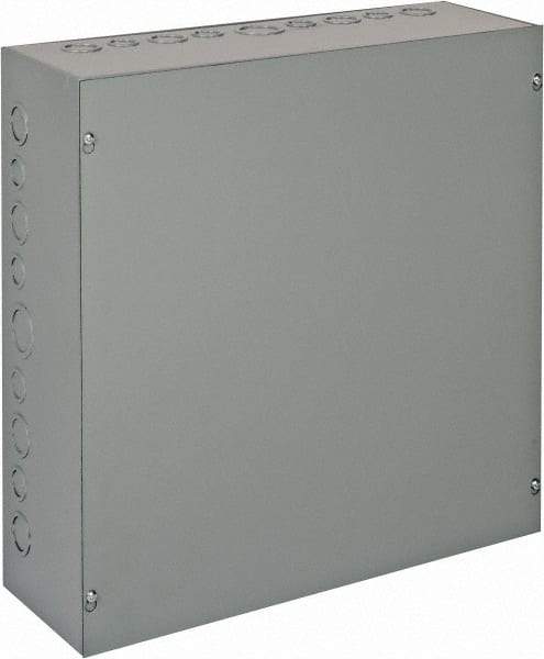 nVent Hoffman - Steel Junction Box Enclosure Screw Flat Cover - NEMA 1, 18" Wide x 18" High x 6" Deep - Strong Tooling