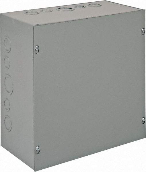 nVent Hoffman - Steel Junction Box Enclosure Screw Flat Cover - NEMA 1, 12" Wide x 12" High x 6" Deep - Strong Tooling