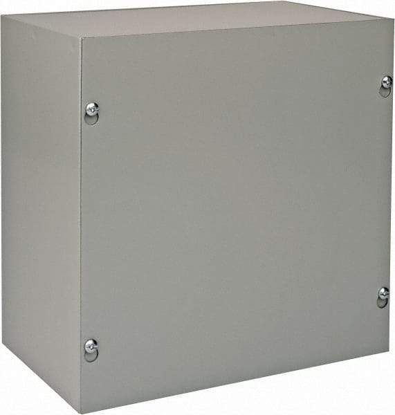 nVent Hoffman - Steel Junction Box Enclosure Screw Flat Cover - NEMA 1, 10" Wide x 10" High x 6" Deep - Strong Tooling