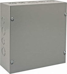 nVent Hoffman - Steel Junction Box Enclosure Screw Flat Cover - NEMA 1, 10" Wide x 10" High x 4" Deep - Strong Tooling