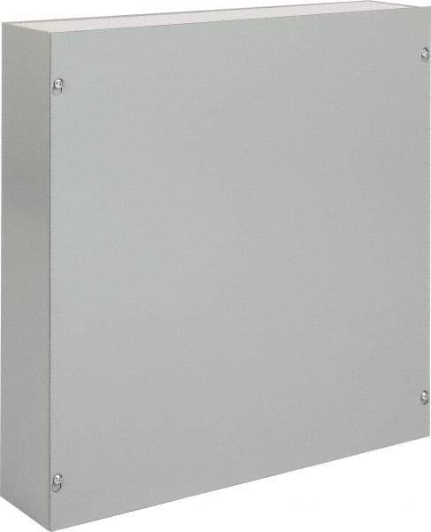 nVent Hoffman - Steel Junction Box Enclosure Screw Flat Cover - NEMA 1, 18" Wide x 18" High x 4" Deep - Strong Tooling