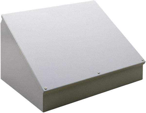 nVent Hoffman - Steel Junction Box Enclosure Hinge Sloped Cover - NEMA 12, 13, 508mm Wide x 203 mm High x 180mm Deep - Strong Tooling