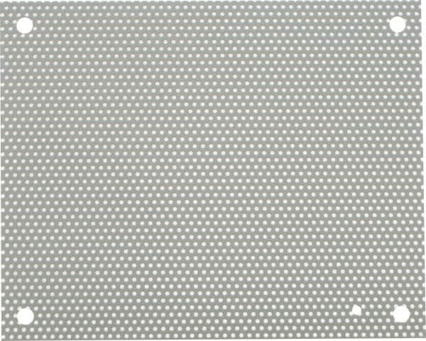 nVent Hoffman - 10-1/2" OAW x 13" OAH Powder Coat Finish Electrical Enclosure Perforated Panel - 16" x 12" Box, 16 Gauge Steel, Use with A16N12ALP/A16N12MPP - Strong Tooling