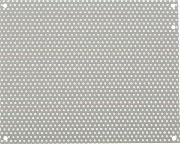 nVent Hoffman - 8-1/4" OAW x 10-1/4" OAH Powder Coat Finish Electrical Enclosure Perforated Panel - 12" x 10" Box, 16 Gauge Steel, Use with A12N104/A12N106/A12R106HCR - Strong Tooling