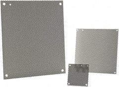 nVent Hoffman - 8-1/4" OAW x 10-1/4" OAH Powder Coat Finish Electrical Enclosure Nonperforated Panel - 12" x 10" Box, 14 Gauge Steel, Use with A12N104/A12N106/A12R106HCR - Strong Tooling