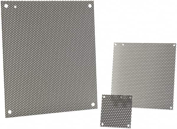 nVent Hoffman - 10-1/4" OAW x 10-1/4" OAH Powder Coat Finish Electrical Enclosure Perforated Panel - 12" x 12" Box, 16 Gauge Steel, Use with A12N124/A12N126/A12N128 - Strong Tooling