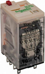 Square D - 14 Pins, 1.2 VA Power Rating, Ice Cube Electromechanical Plug-in General Purpose Relay - 6 Amp at 277 VAC, 4PDT, 120 VAC, 21mm Wide x 40mm High x 27mm Deep - Strong Tooling