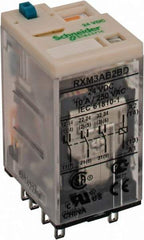 Square D - 11 Pins, Ice Cube Electromechanical Plug-in General Purpose Relay - 10 Amp at 277 V, 3PDT, 24 VDC, 21mm Wide x 40mm High x 27mm Deep - Strong Tooling