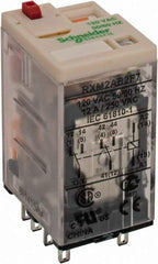 Square D - 8 Pins, 1.2 VA Power Rating, Ice Cube Electromechanical Plug-in General Purpose Relay - 12 Amp at 277 VAC, DPDT, 120 VAC, 21mm Wide x 40mm High x 27mm Deep - Strong Tooling