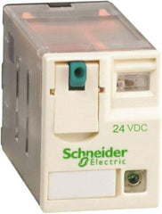 Square D - 14 Pins, Ice Cube Electromechanical Plug-in General Purpose Relay - 3 Amp at 277 VAC, 4PDT, 24 VDC, 21mm Wide x 40mm High x 27mm Deep - Strong Tooling