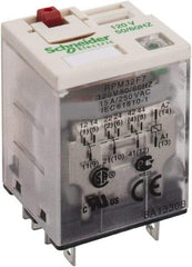 Square D - 11 Pins, 1.7 VA Power Rating, Ice Cube Electromechanical Plug-in General Purpose Relay - 15 Amp at 250 VAC, 3PDT, 120 VAC, 31mm Wide x 39mm High x 27mm Deep - Strong Tooling