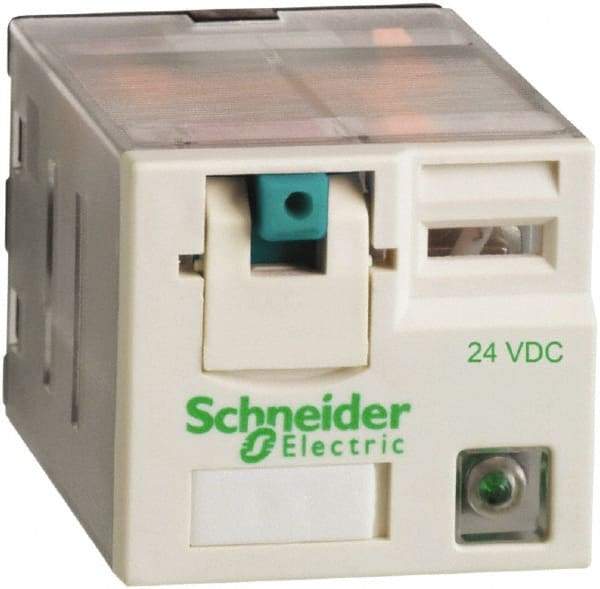 Square D - 11 Pins, Ice Cube Electromechanical Plug-in General Purpose Relay - 15 Amp at 277 V, 3PDT, 24 VDC, 31mm Wide x 39mm High x 27mm Deep - Strong Tooling