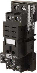 Square D - 8 Pins, 250 Volt, 16 Amp, DPDT, Ice Cube Relay Socket - DIN Rail Mount, Screw Panel Mount, Screw Clamp Terminal - Strong Tooling