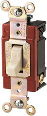 Cooper Wiring Devices - 2 Pole, 120 to 277 VAC, 20 Amp, Industrial Grade, Toggle, Wall and Dimmer Light Switch - 1.3 Inch Wide x 4.19 Inch High, Fluorescent - Strong Tooling