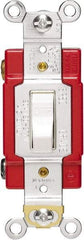 Cooper Wiring Devices - 1 Pole, 120 to 277 VAC, 20 Amp, Industrial Grade, Toggle, Wall and Dimmer Light Switch - 1.3 Inch Wide x 4.19 Inch High, Fluorescent - Strong Tooling