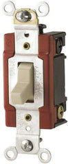 Cooper Wiring Devices - 3 Pole, 120 to 277 VAC, 20 Amp, Specification Grade, Toggle, Wall and Dimmer Light Switch - 1.31 Inch Wide - Strong Tooling