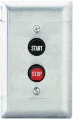 Schneider Electric - 2 Operator, Flush Pushbutton Control Station - Start-Stop (Legend), Momentary Switch, NO/NC Contact, NEMA 1 - Strong Tooling