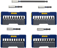 Irwin - 41 Piece, Phillips, Square, Torx, Slotted Handle, Insert Bit Set - #1 to #3 - Strong Tooling