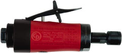 Chicago Pneumatic - 1/4" Collet, Straight Handle, Air Angle Die Grinder - 25,000 RPM, Front Exhaust, 17.2 CFM, 0.4 hp, 90 psi, 6.35mm Inlet - Strong Tooling