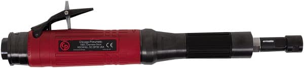 Chicago Pneumatic - 1/4" Collet, Straight Handle, Air Extended Length Die Grinder - 18,000 RPM, Rear Exhaust, 36 CFM, 1.2 hp, 90 psi, 9.5mm Inlet - Strong Tooling