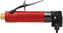 Chicago Pneumatic - 1/4" Collet, Straight Handle, Air Angle Die Grinder - 18,000 RPM, Rear Exhaust, 15 CFM, 0.5 hp, 90 psi, 6.35mm Inlet - Strong Tooling