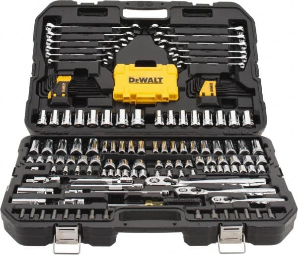 DeWALT - 168 Piece 1/4 & 3/8" Drive Mechanic's Tool Set - Comes in Blow Molded Case - Strong Tooling