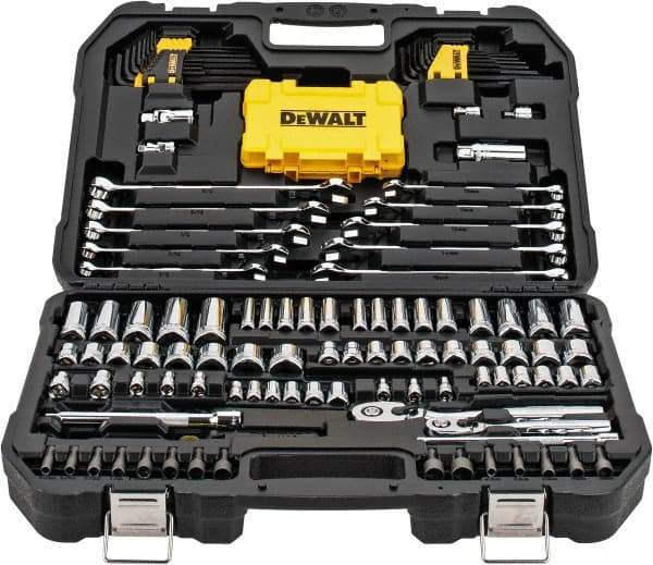 DeWALT - 142 Piece 1/4 & 3/8" Drive Mechanic's Tool Set - Comes in Blow Molded Case - Strong Tooling