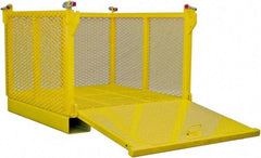 Machining & Welding - 48" Long x 48" Wide x 28" High Steel Basket-Style Bulk Container - 2,500 Lb. Load Capacity - Strong Tooling